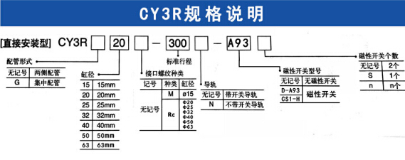 無(wú)桿氣缸規(guī)格說(shuō)明