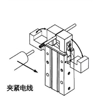 亞德客平行手指氣缸MHY2夾緊電線.jpg