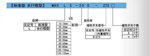 MHS3手指氣缸訂購(gòu)碼